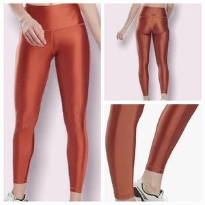 🔶 Reebok Core 10 Metallic RARE COLOR Copper High Waist Athletic Leggings Small